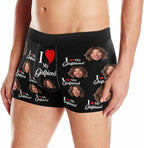 M YESCUSTOM Custom Faces Funny Short Briefs Gift for Husband Underwear
