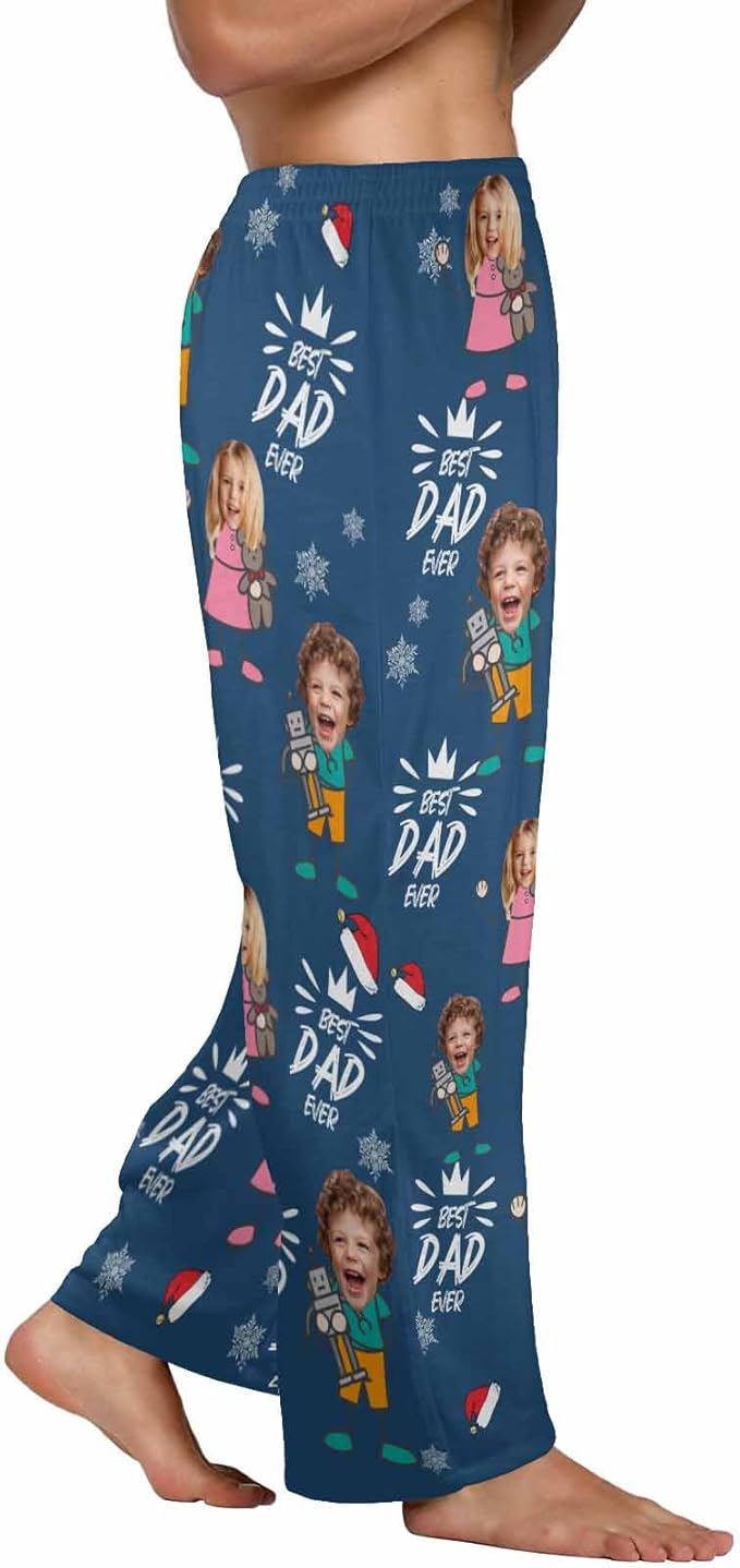 Custom Pajama Pants for Men, Personalized PJ Pants with Photos, Custom Mens Pajama Shorts, Gifts for Dad Husband