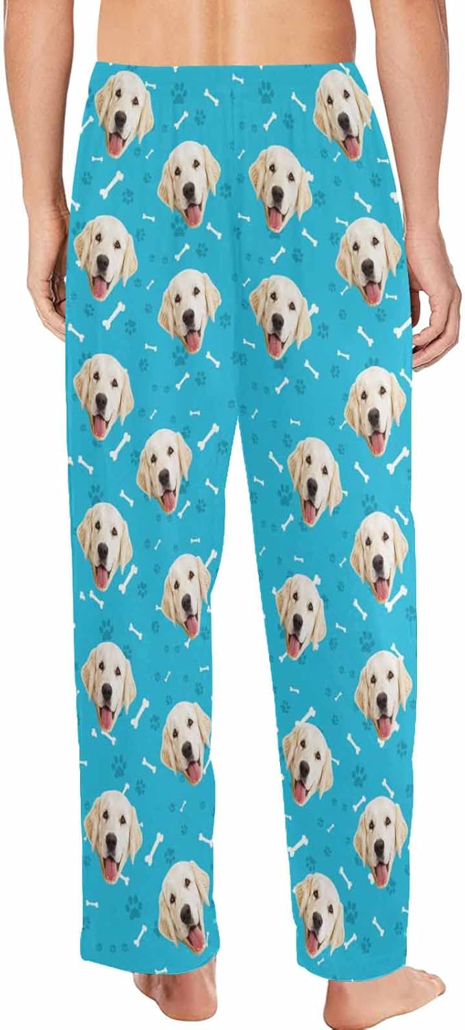 MyPupSocks Personalized Face Pajamas Pants Photo Pajama Bottoms for Men S-XXL