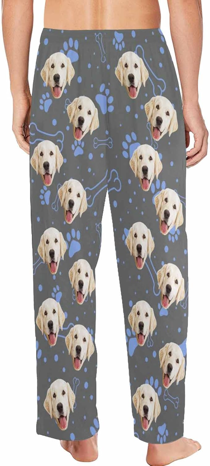 MyPupSocks Personalized Face Pajamas Pants Photo Pajama Bottoms for Men S-XXL