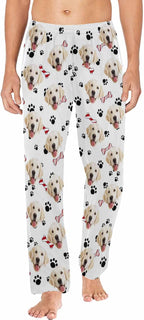 MyPupSocks Custom Pet Face Pajamas Pants Photo Pajama Bottoms for Men S-XXL