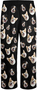Personalized Face Pajama Pants for Men Women Custom Photo Printed Pajamas Bottoms Trousers Gift for Christmas Birthday