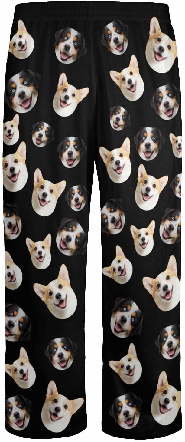 Personalized Face Pajama Pants for Men Women Custom Photo Printed Pajamas Bottoms Trousers Gift for Christmas Birthday