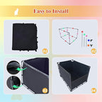 Extra Large Cat Litter Box Enclosure–Big Covered Litterbox with High Front Splash Guard, Waterproof&Portable Litter Box Cover for Indoor Cats,Kittens,Multiple Pets (Medium)