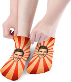 Personalized Ankle Socks with Face Custom Photo Socks Low Cut Ankle Socks Athletic Socks Valentine's Day Gifts for Women Men