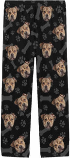 MyPupSocks Custom Pet Face Pajamas Pants Photo Pajama Bottoms for Men S-XXL
