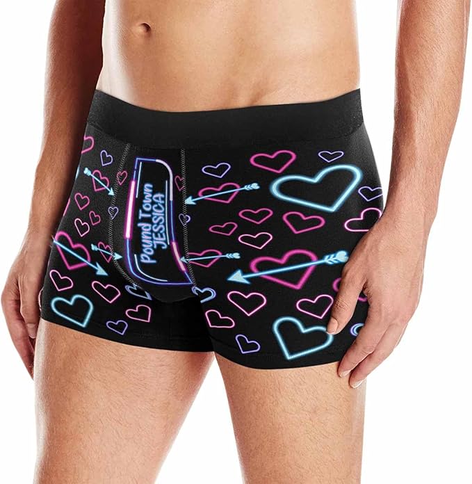 M YESCUSTOM Custom Faces Funny Short Briefs Gift for Husband Underwear