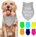 Customize Pet Scarfs Custom Dog Bandana Add Your Photo Name Text Image Personalized Triangular Head Scarf for Small Medium Large Dogs Cats Pets, Silver