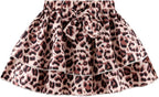 Girls Skirt Set 2 Piece Outfit Toddler Summer Clothes Ruffle Sleeve T-Shirt Bow Knot Tutu Skirt Outfit Set