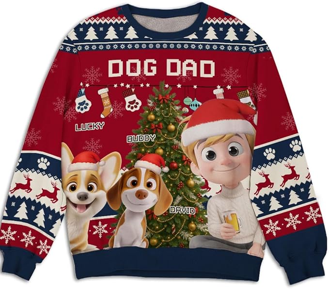 Wrappiness A Girl And Her Dog Christmas Sweatshirt - Cozy Unisex Fit Custom Shirt - Cute for Women Pet Lovers