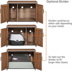 unipaws Top Opening Cat Litter Box Enclosure, Friendly to Elderly People, Waist or Keen Problem People, XL Extra Large Cat Box Furniture
