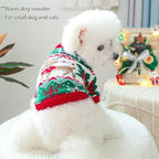 ANIAC Christmas Small Dog Sweater Costume Reindeer Snowflake Cat Turtleneck Knitwear Warm Pet Santa Outfit New Year Holiday Puppy Dog Clothes for Girl Boys (Green, X-Large)