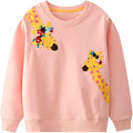 RETSUGO Toddler Baby Girls Sweatshirts Casual Pullover Crewneck Winter Long Sleeve Tops Shirts Clothes 3T-8T