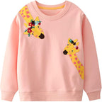 RETSUGO Toddler Baby Girls Sweatshirts Casual Pullover Crewneck Winter Long Sleeve Tops Shirts Clothes 3T-8T