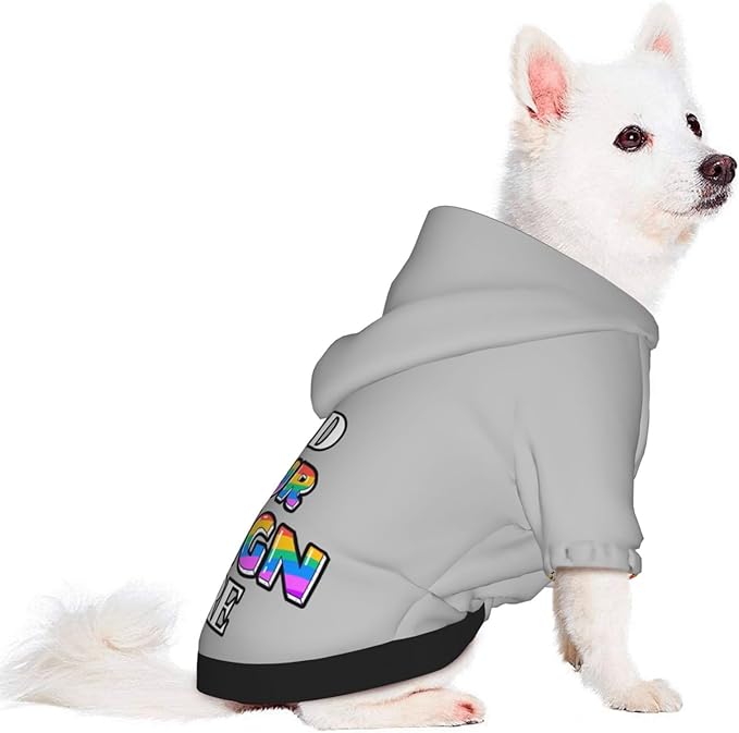 Custom Dog Hoodie, Personalized Dog Sweatshirt, Dog Clothes for Small Dogs Customizable, Silver, XS, Ropa para Perros Pequeños, Customized Pets Puppy Clothes, Personalized Gifts
