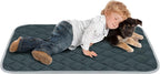 furrybaby Dog Bed Mat Flat Crate Mat with Anti-Slip Bottom Machine Washable Pet Kennel Pad for Dog Sleeping (XL 48x30'', Grey Mat)