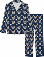 MyPupSocks Custom Face Pajamas for Women Set, Personalized Photo Long Sleepwear XS-XXL