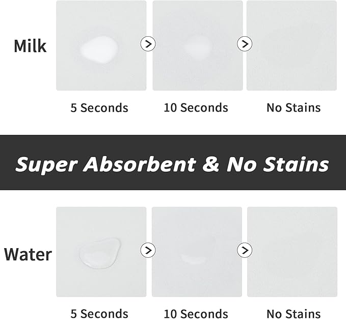 Dog Food Mat - Absorbent Cat Mat for Food and Water, No Stains Pet Feeding Bowl Mat, Easy to Clean Pet Placemats, Quick Dry Dog Water Dispenser Mat for Messy Drinkers | Paw Light Grey 18"x34"