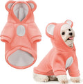 Small Dog Hoodie Soft Warm Fleece Fall Winter Dog Clothes Cute Puppy Sweaters Cat Coat Funny Blank Pullover Doggy Hooded Sweatshirts for Small Dogs Chihuahua Costumes Kitten Outfits(Pink,M)
