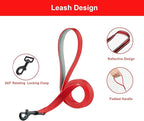 Hipubby Dog Harness and Leash Set, No Pull Soft Mesh Puppy Harness for Small Medium Dogs, Cats - Step in Reflective Breathable Lightweight Vest Harness for Walking, Training - Red, S