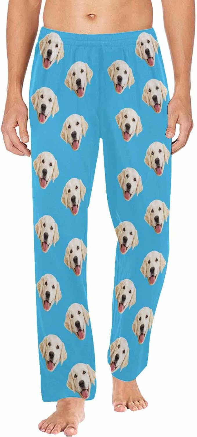 MyPupSocks Personalized Face Pajamas Pants Photo Pajama Bottoms for Men S-XXL