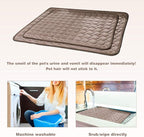 Washable Dog Cooling Mat Ice Silk Cooling Mat for Dogs Pet Self Cooling Pad Blanket Dog Cooling Pad for Indoor & Outdoor Car Seats (Coffee, 28x22 in)