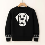 Custom Dog Knit Sweater for Women Personalized Pet Paw Print Pullover Dog Mom Gift Christmas for Pet Lovers