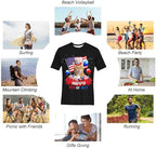 Custom T Shirts with Face Photo Text Pet Shirt for Men Personalized Picture Tee Shirt Design Your Own Dad Grandpa Shirt