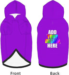 Custom Dog Hoodie with Text Photo, Personalized Pet Clothes Sweatshirt for Small/Medium/Large Dogs, Cats,S, Dark-Red