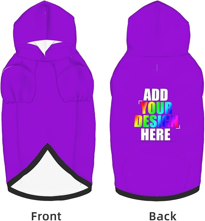 Custom Dog Hoodie with Text Photo, Personalized Pet Clothes Sweatshirt for Small/Medium/Large Dogs, Cats,S, Dark-Red