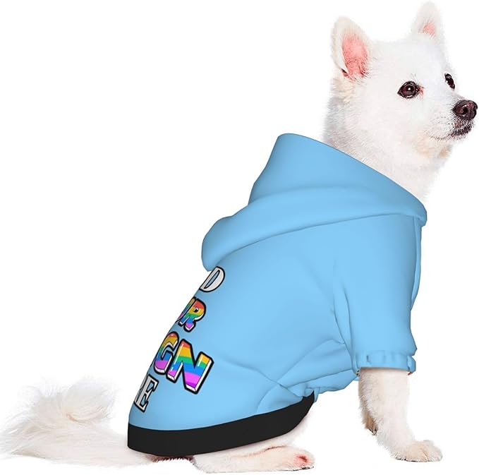Custom Dog Hoodie Personalized Dog Sweatshirt, Dog Clothes for Small Dogs Customizable, Light Sky Blue, XXL, Ropa para Perros Pequeños Customized Pets Puppy Clothes, Personalized Gifts
