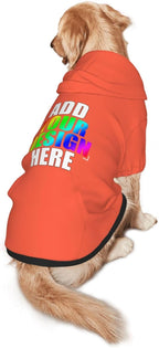 Custom Dog Hoodie with Text Photo, Personalized Pet Clothes Sweatshirt for Small/Medium/Large Dogs, Cats,M, Tan
