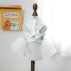 Fashion Sweet Puppy Dog Blingbling Princess Skirt Pet Dog Lace Cake Camisole Tutu Dress C-Green M