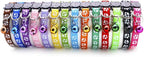 Reflective Cat Collars Breakaway with Bell 2-Pack Girl Boy Pet Kitten Collar with Star Moon Patetrn Adjustable 7.5-12.5 Inch (Brown)