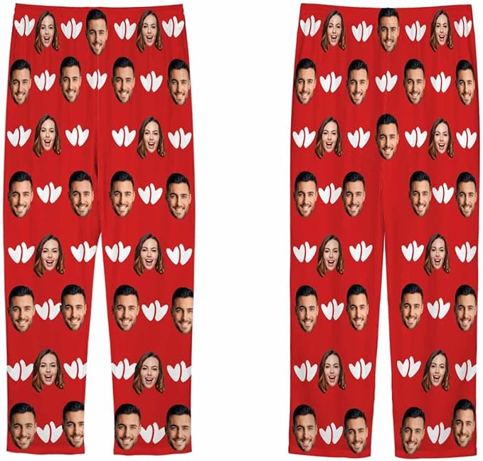 Customized Face Pajama Custom Pajama Pants with Photo for Women Mom