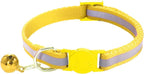 2 Pack Breakaway Cat Collars with Bells, Reflective Design and Claw Print Design, Safety Buckle Kitten Collars Adjustable from 7.5 to 12.5 Inches (Yellow)