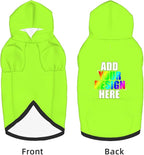 Personalized Pet Sweatshirt, Custom Dog Hooded with Pocket, Customize Hoodies for Dogs, Puppy, M, Green
