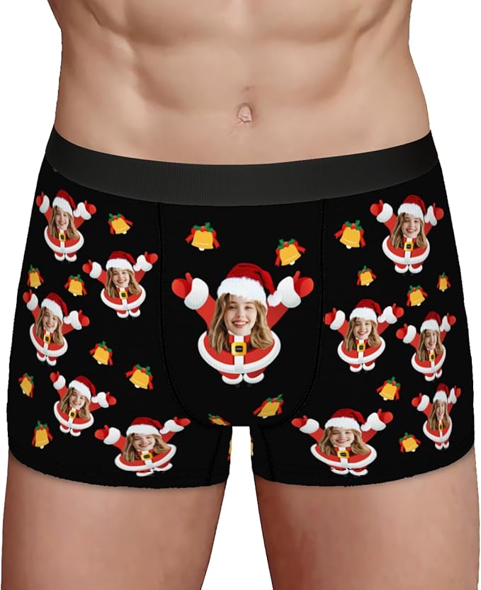 Personalized Underwear for Men with Face Custom Face Boxers Customized Boxer Briefs Funny Gifts for Him Husband Boyfriend