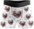 M YESCUSTOM Custom Faces Funny Short Briefs Gift for Husband Underwear