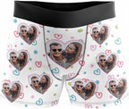 M YESCUSTOM Custom Faces Funny Short Briefs Gift for Husband Underwear