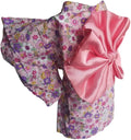 WeeH Dog Costume Halloween Cat Clothing Cosplay Japan Kimono Pet Clothes for Doggy Kitty Rabbits Pig Fun, Purple, Large