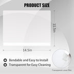 6PCS Cat Litter Box Pee Shields,Transparent Easy Clean Splash Guard for Open Top Litter Pan 14.5×11.5in- Litter Box Not Included(6, Clear)
