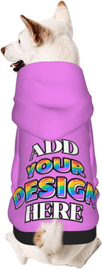 Custom Dog Hoodie, Personalized Dog Sweatshirt, Dog Clothes for Small Dogs Customizable, Violet, XS, Ropa para Perros Pequeños, Customized Pets Puppy Clothes, Personalized Gifts