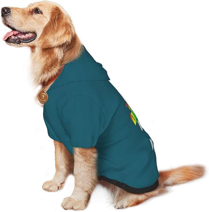 Custom Dog Hoodie with Text Photo, Personalized Pet Clothes Sweatshirt for Small/Medium/Large Dogs, Cats,M, Blue