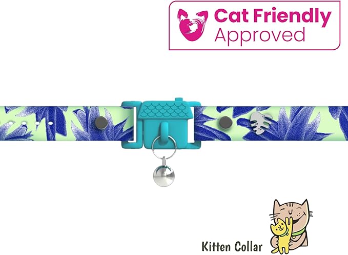 Kittyrama Botanicals Lotus Kitten Collar. Award Winning. Hypoallergenic, Quick Release Breakaway, Comfy & Soft. Vet Approved. Other Styles Available