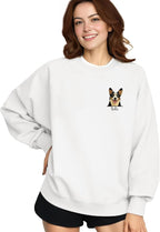 Custom Pet Portrait Hoodie and Sweatshirt with Dog or Cat Photo, Personalized Sweatshirt with Pet Drawing and Name, Gift for Dog Mom Dad, Pet Lover Birthday 4