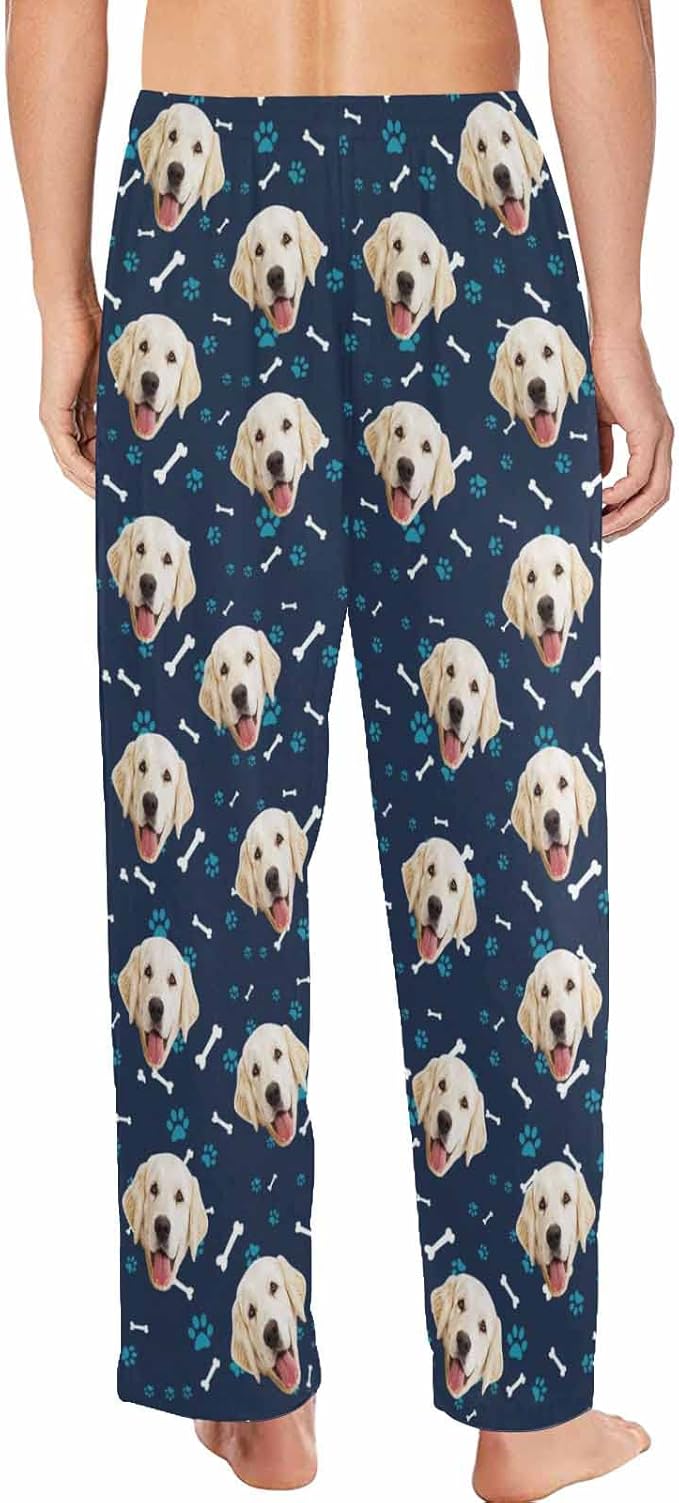 MyPupSocks Personalized Face Pajamas Pants Photo Pajama Bottoms for Men S-XXL