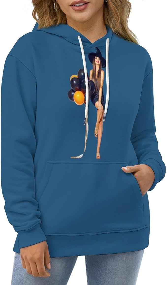 Artsadd Custom Face Unisex athletic Pockets Sweatshirt Loose Hoodie Custom Christmas Long Sleeve Sweatshirt Hooded Pullover