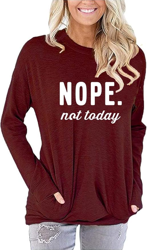 Akihoo Womens Casual Long Sleeve Tunic Tops Crew Neck Shirt Blouses