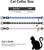 The Ultimate QR Code Pet ID Collar 4-Pack | Breakaway Adjustable Cat Collars with Secure Online Profile | Never Lose Your Cat with Cute Moon & Stars Design (Star & Moons - 4 Pack)